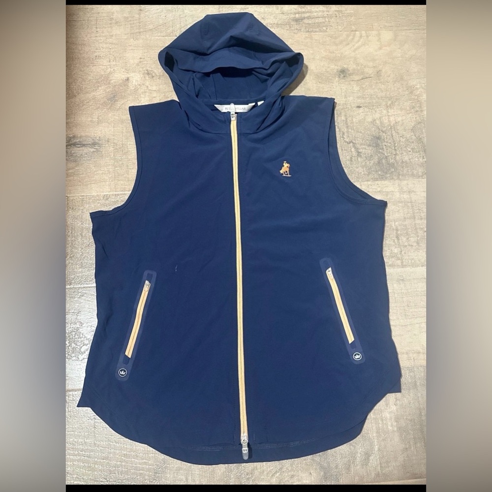 Peter Millar Navy Hooded Vest